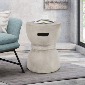 Gibson Indoor Lightweight Concrete Accent Side Table