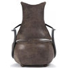 Arm Chair ZAK Chocolate Ebony Brown Black Iron Leather Tabacco