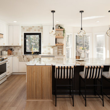Transitional Kitchen & Bar Design Charlotte, NC