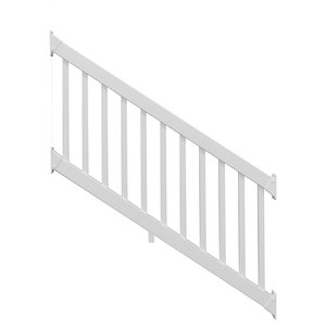 Durables Waltham 36 X 8 Vinyl White Stair Railing Kit Contemporary Stair Parts By Durables Houzz