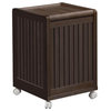 Newridge Home Solid Wood Abingdon Mobile Laundry Hamper With Lid