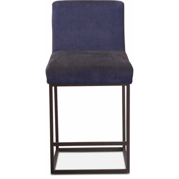 Rebel Counter Chair, Set of 2 Navy Blue