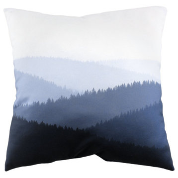 Distant Hills Double Sided Pillow, Blue