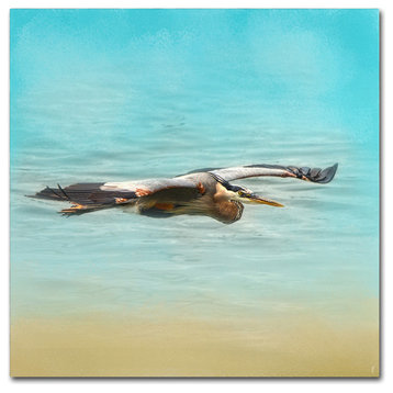 Jai Johnson 'Arrival Of The Blue Heron' Canvas Art, 18 x 18