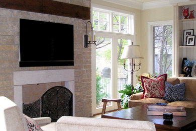 Example of a classic living room design in Chicago