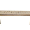 Benzara BM287809 Dining Table, Natural Brown Eucalyptus Wood Frame, Plank Top