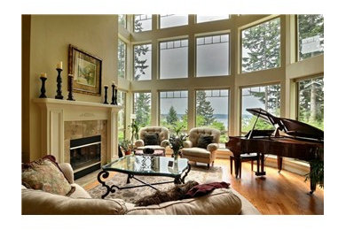 Inspiration for a timeless living room remodel in Seattle