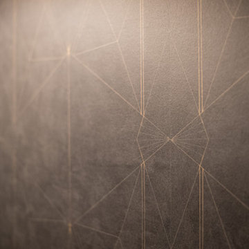 Contemporary Black & Gold 1st Floor Renovation