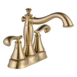 Delta Cassidy Two Handle Centerset Lavatory w/ Metal Pop-Up - Bathroom Sink Faucets
