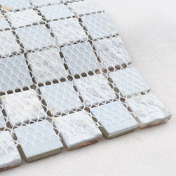 Glass mosaic sheets silver tiles glossy kitchen backsplash tile bathroom - Mosaic Tile