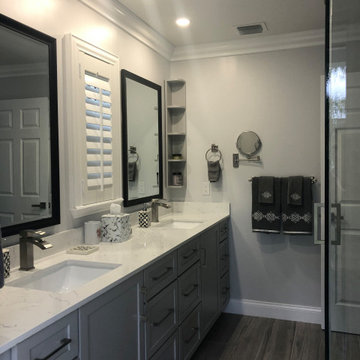 Contemporary Primary Bathroom with Walk-In Shower