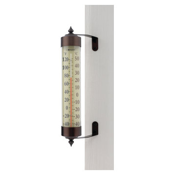 French Bronze Whitehall Villanova 21″ Indoor/Outdoor Wall Thermometer 
