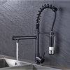 Chrome/black/nickel Pull Down Kitchen Sink Faucet With Dual Spout Deck Mounted, Bc
