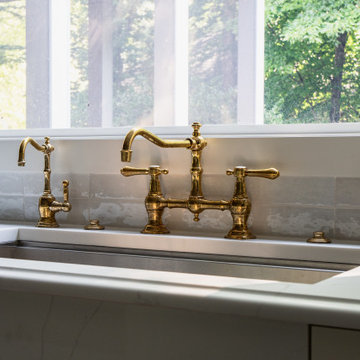 Gilded Pastel Kitchen Renovation In Bethesda