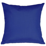 Pillow Decor Ltd. - Pillow Decor - Sunbrella Solid Color Outdoor Pillow, True Blue, 20" X 20" - These pillows are made with renowned Sunbrella outdoor fabric. Adds a lush touch to your outdoor decor. Mix and match with other pillows in this series, fantastic stripes & solids in fresh, happy colors! *Pillow dimensions always refer to the pillow cover's width and length while lying flat unstuffed and are rounded up to the nearest whole inch.