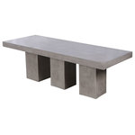 Elk Home - Kingston Indoor/Outdoor Dining Table - Dining tables are one of the main center pieces of your home and this tables versatile rectangular design will effortlessly add something special to any dining space. Light grey in color, youll be able to constantly change your interior styling and never have to worry about updating your table. Ideal for both indoor or outdoor dining, this bold concrete masterpiece will last a lifetime.