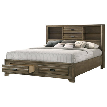 Contemporary Bedroom Set, Storage Head & Footboard for Extra Space Saving, Queen