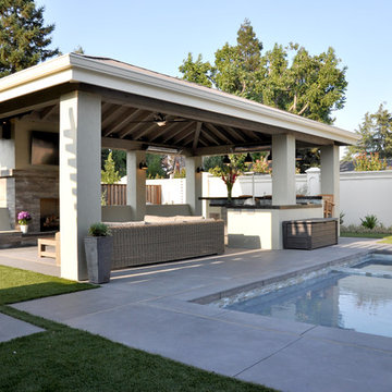 a Pavilion with Outdoor Kitchen