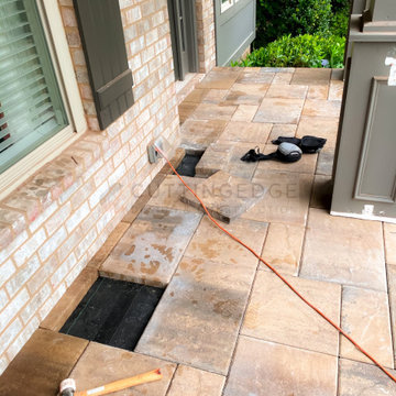 New Stone Pavers & Brick transform Front Porch of this Craftsman home