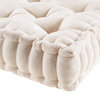 Intelligent Design Azza Square Floor Pillow Seat Cushion, Blush, Ivory