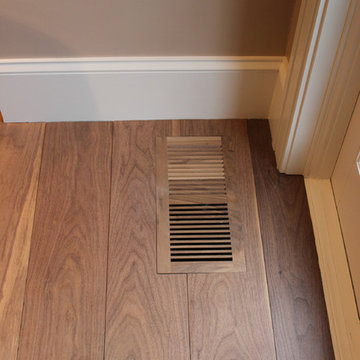 Custom Wide Plank Wood Floor Installation: Walnut in Butternut