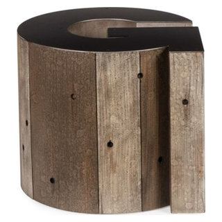 Resource Decor Alphabet Side Table, Letter G - Rustic - Side Tables And ...