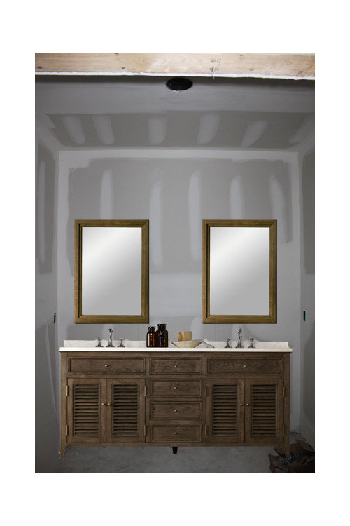 Individual Mirrors Over Double Vanity, 60 Inch Wide Bathroom Mirror
