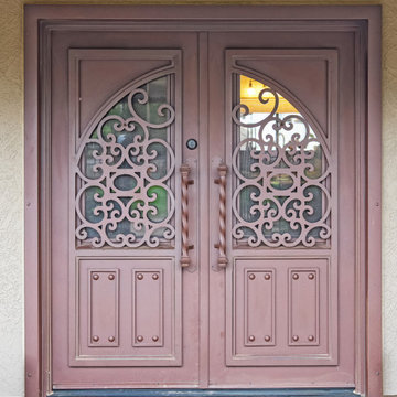 Custom Plasma French Iron Entry Door