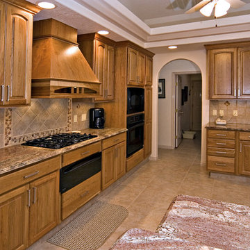 Traditional Cherry Kitchen With Triple Soffit- Remodel