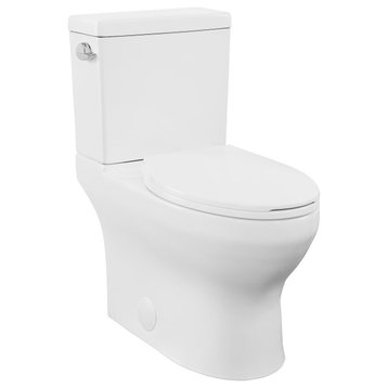 Classe Two-Piece Elongated Left Side Flush Handle Toilet