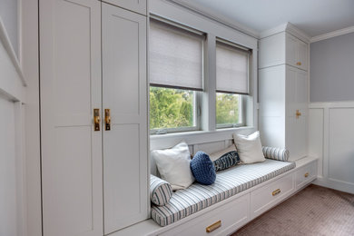 Arts and crafts home design photo in Seattle