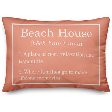 Beach House Coral 14x20 Pillow