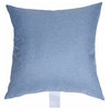 Dann Foley Printed Thick Linen Cushion Chambray Blue and White Upholstery