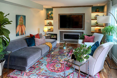 Colorful, fun, and fabulous family room