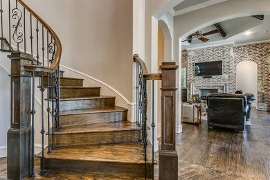 Transitional staircase photo in Dallas