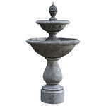 Campania International - Charente Garden Water Fountain - Bring a bit of French sophistication with the Charente Garden Water Fountain. Like a river, the Charente Garden Water Fountain exudes a soothing aura that will transform your outdoor living area into a relaxing haven. Made with fiber reinforced cast stone available in a variety of finish options, this fountain will stand the test of time and provide you with countless years of enjoyment. Place it at the center of a well-kept lawn or rustic garden to enjoy its elegant beauty and to create a relaxing outdoor experience.