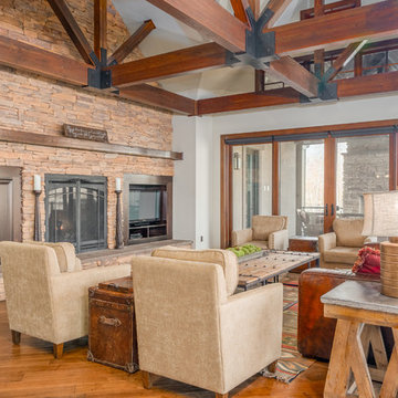 Pacific Northwest River Lodge Home
