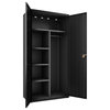 Hirsh Wardrobe Metal Storage Cabinet 18"D x 36"W x 72"H in Black