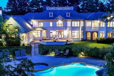 Example of a classic exterior home design in Boston