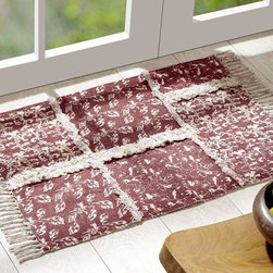 April & Olive - Isabella Patchwork Stenciled Rug 36X60 - Area Rugs