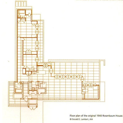 Contemporary Floor Plan Rosenbaum House