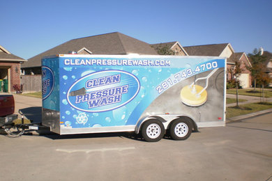 Clean Pressure Wash enclosed trailer