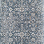 Rugs America - Rugs America Milford MD10A Transitional Vintage Palace Blue Area Rugs, 8'x10' - Our ornate Palace Blue area rug radiates glam opulence fused with classic luxury, crafting a striking floor piece that anchors any room in contemporary sophistication. The beauty in this rug lies not only in its visual aesthetic but its versatility as well. Whether you're looking to emphasize the timeless look of an antique-filled space or to bring depth and stateliness to a modern room, our Palace Blue rug knows how to ground a space. While it may be deemed bad manners to sit on the floor, its ultra-plush texture will surely tempt you. Features