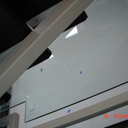 Steel stairs with glass panel - Products