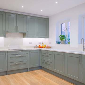 Green Shaker Kitchen in Mickleover