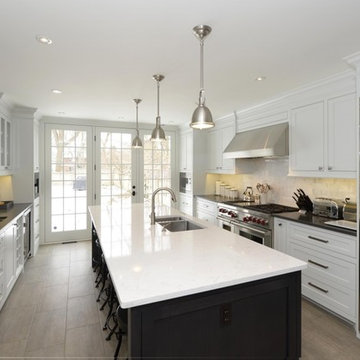 Soft Two-Tone Grey Kitchen