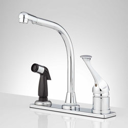 RALYA SINGLE-HANDLE KITCHEN FAUCET WITH SIDE SPRAY - CHROME - Kitchen Faucets