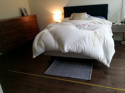 Rug size for bedroom with queen-size bed?