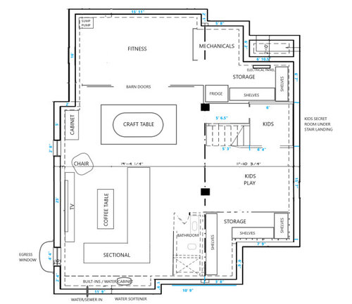 Need help creating a Kid Friendly Family Basement