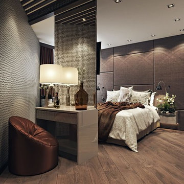 Trendy Bedroom. Artistic and Emotional 3D Visualization